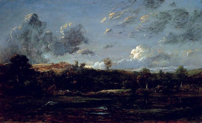 Nas Landes, c.1841 (óleo sobre tela) de Jules Dupré