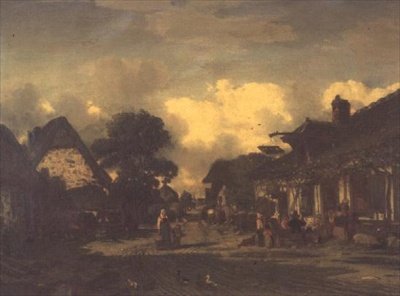 A estrada em frente ao Inn de Jules Dupré