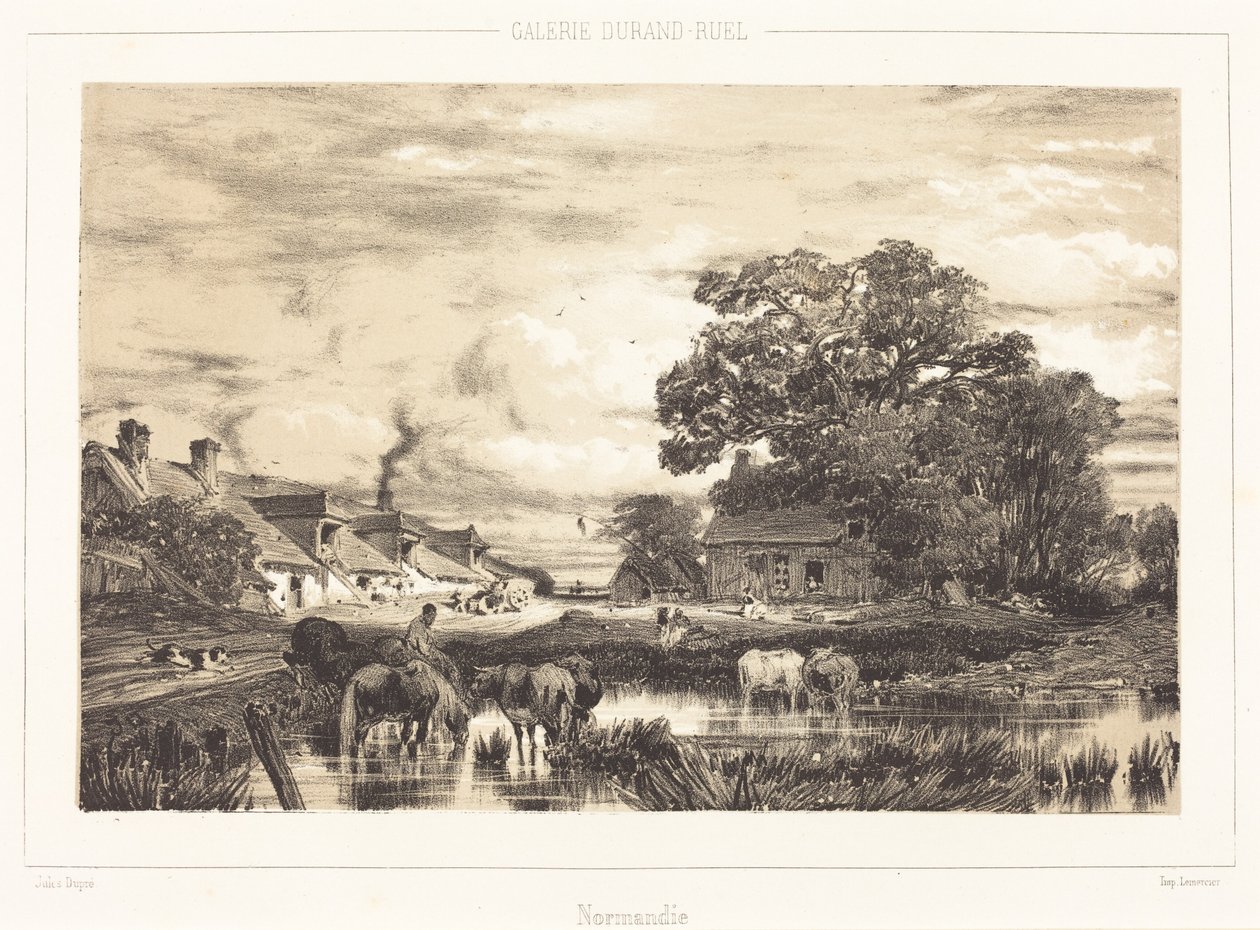 Vista na Normandia de Jules Dupré