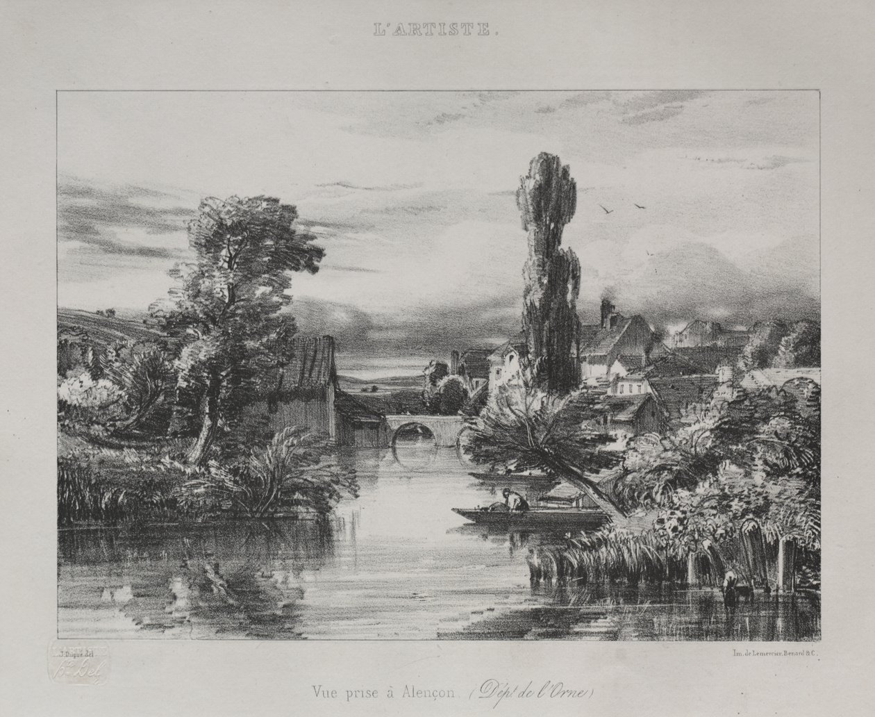 Vista perto de Alençon de Jules Dupré