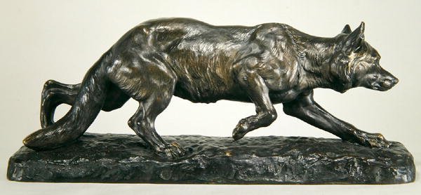 Lobo de Agachamento (bronze) de Jules Edmond Masson
