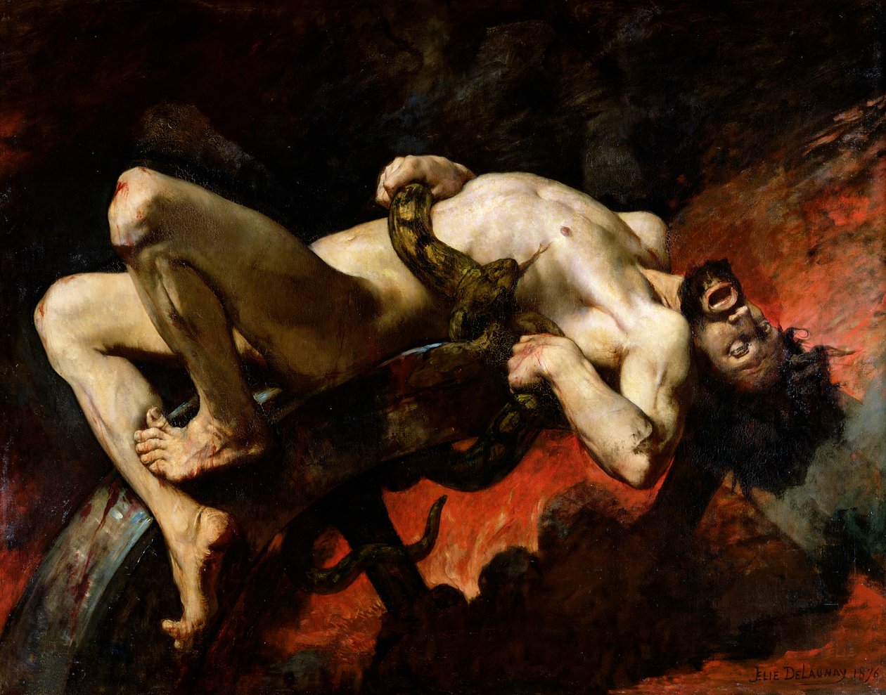 Ixion jogado em Hades, 1876 de Jules Elie Delaunay