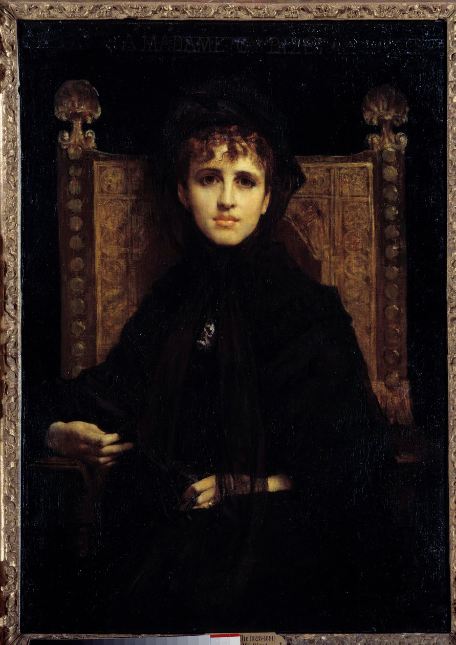 Retrato de Madame Georges Bizet (1849-1926). Pintura de Jules Elie Delaunay (1828 - 1891) de Jules Elie Delaunay