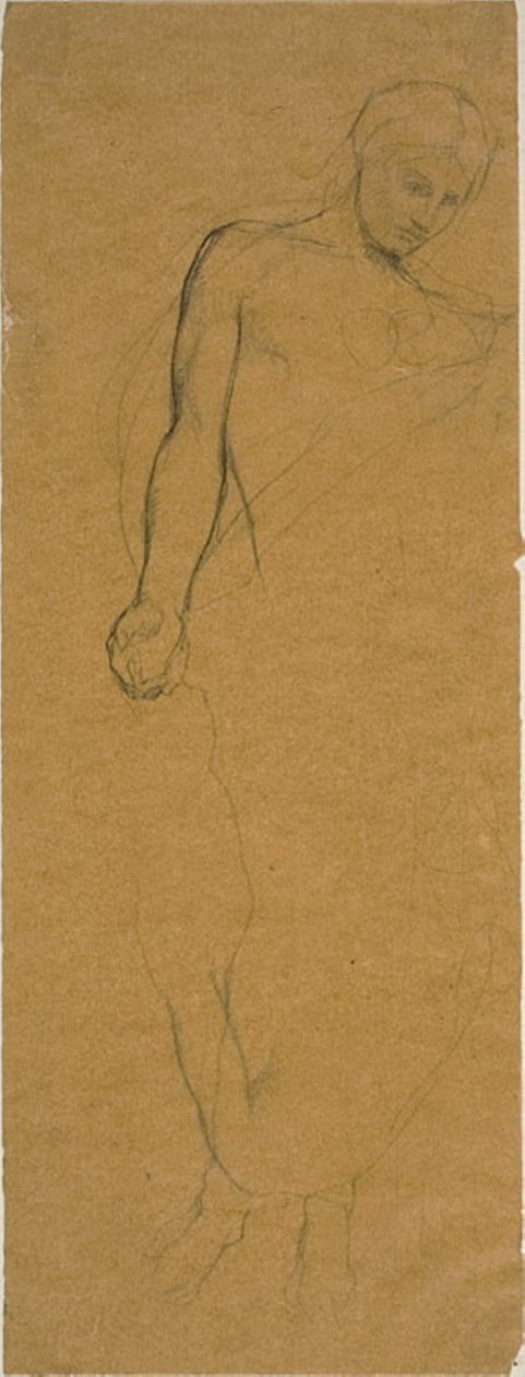Estudo de uma Figura Drapejada em Pé de Jules Elie Delaunay