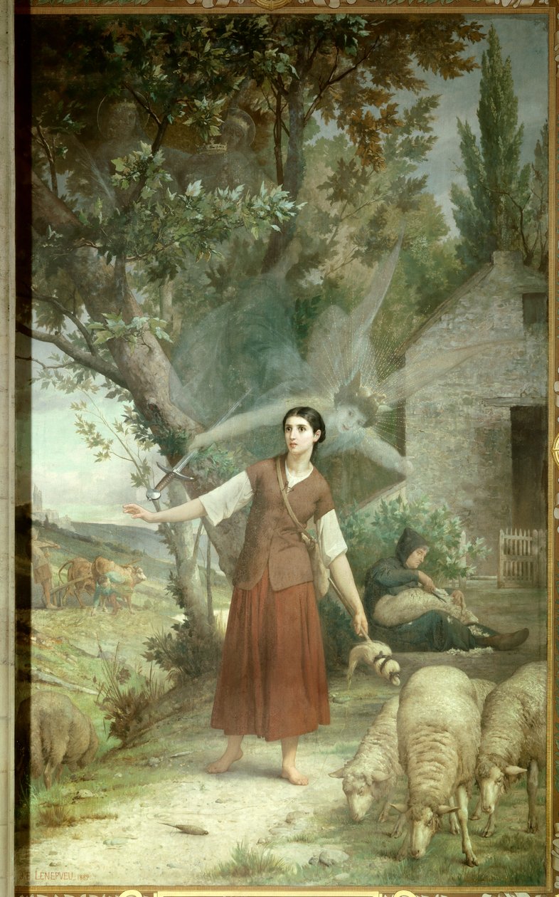 絵画 Joanne lsaac Joana D'Arc (1412-1431) aos 13 anos mantém as ovelhas do seu pai