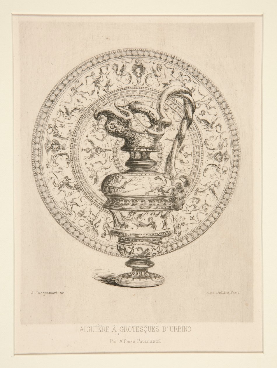 Ewer com grotescos d de Jules Ferdinand Jacquemart