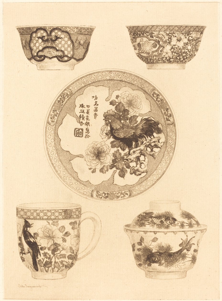 Cinco peças da China de Jules Ferdinand Jacquemart