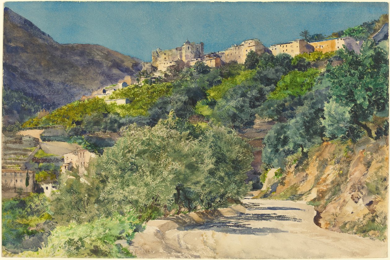 Colinas ensolaradas perto de Menton de Jules Ferdinand Jacquemart