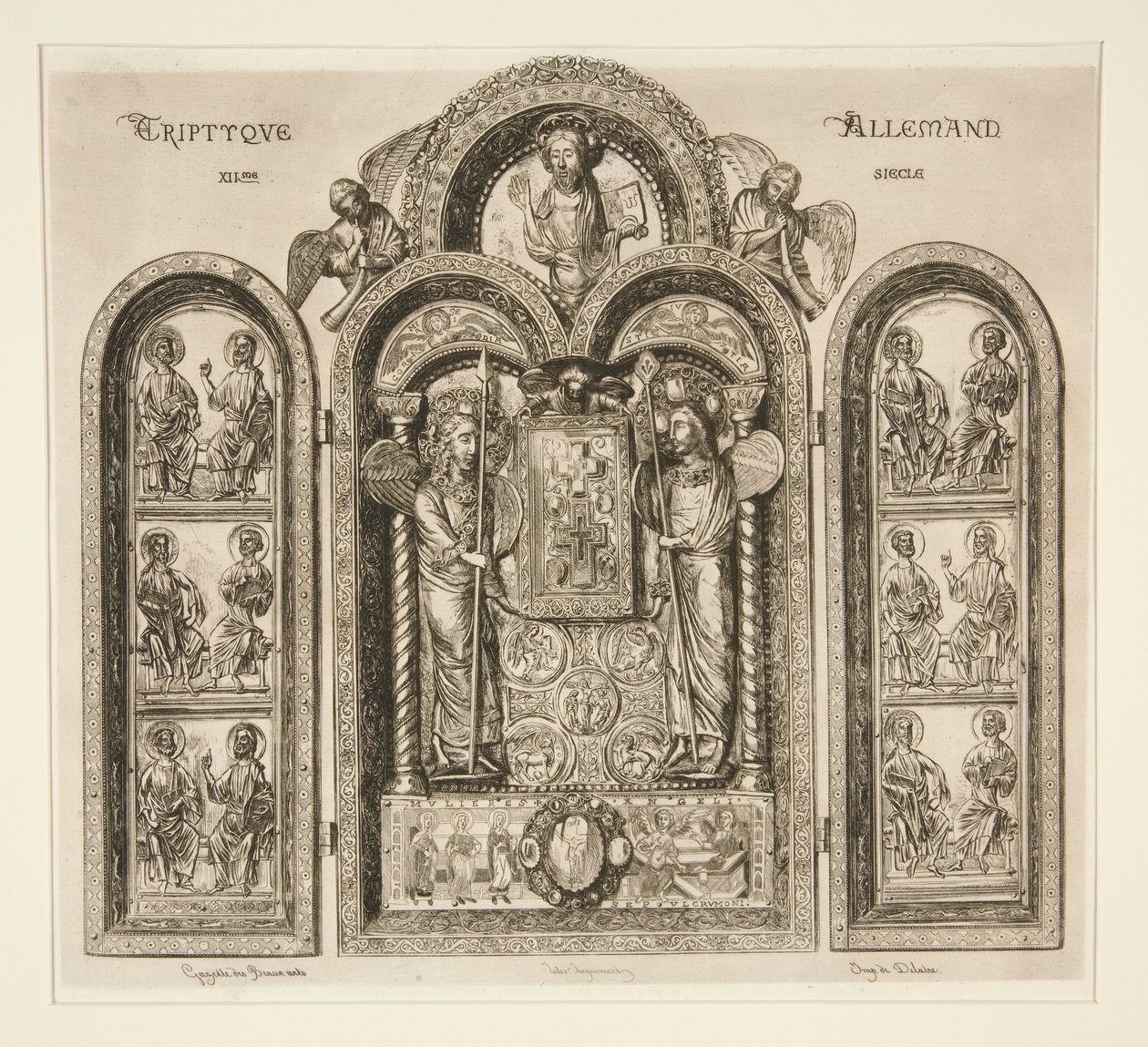 Tríptico Alemão / Xllme de Jules Ferdinand Jacquemart