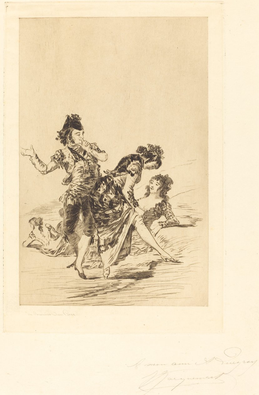 Cena espanhola de Jules Ferdinand Jacquemart after Francisco de Goya