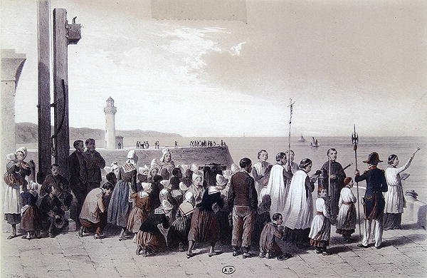Blessing the Sea at Pollet, Dieppe de Jules Gaildrau