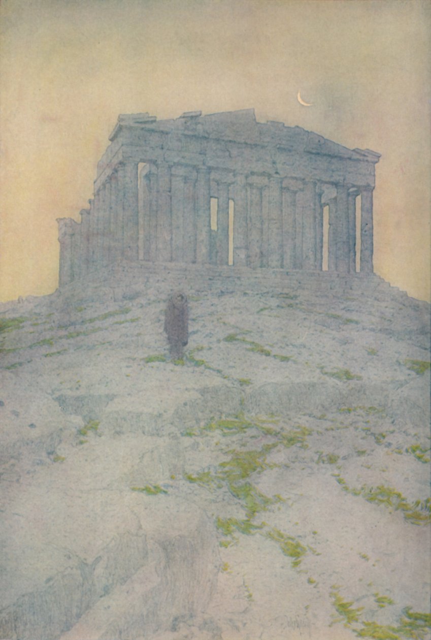 O Partenon em Atenas, 1913 de Jules Guerin