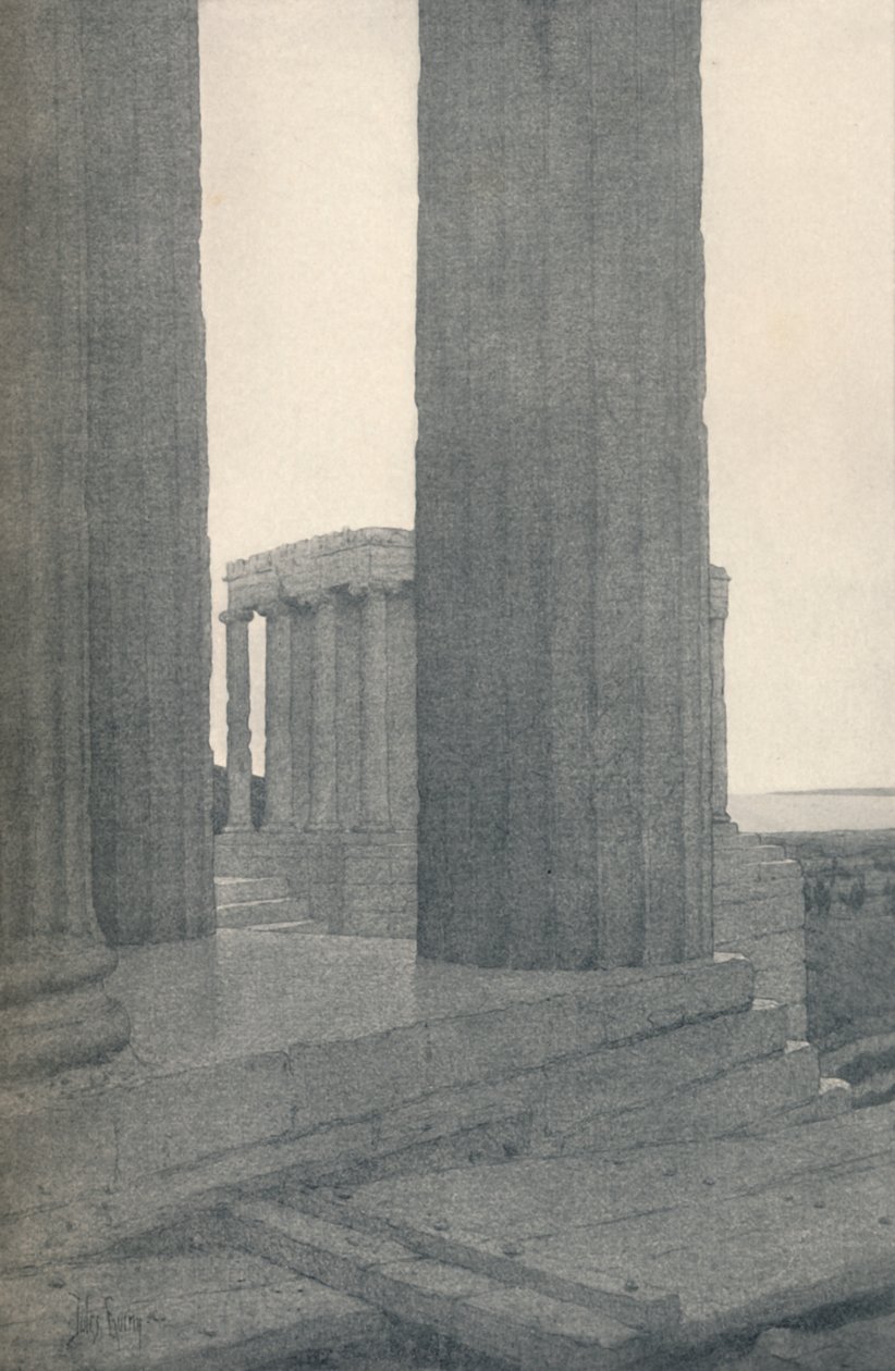 O Templo de Athene Nike em Atenas, 1913 de Jules Guerin