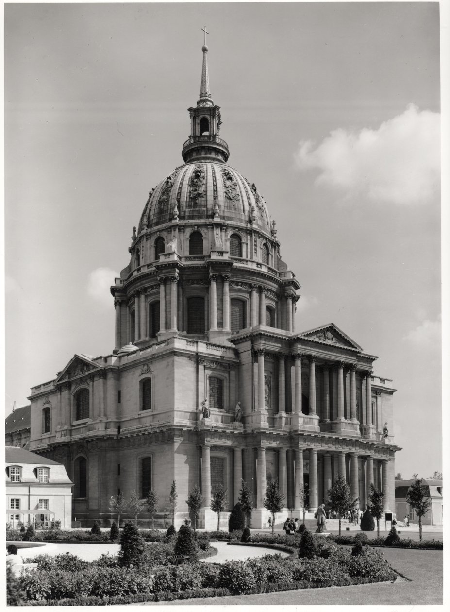 Fachada da Igreja de St. Louis, Dome des Invalides, 1679-1706 de Jules Hardouin Mansart