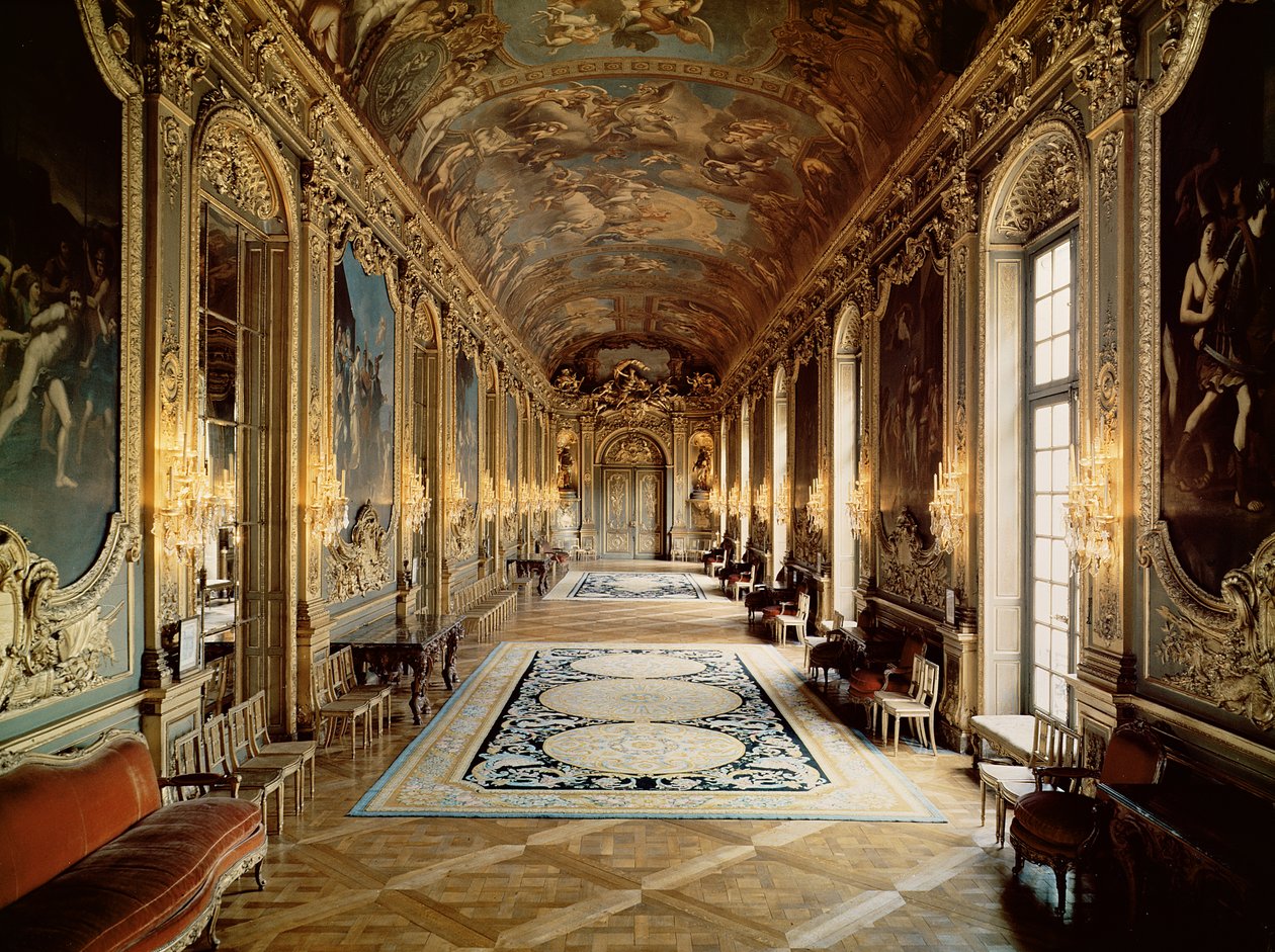 Vista da Galerie Doree do Hotel de Toulouse, c.1720 de Jules Hardouin Mansart