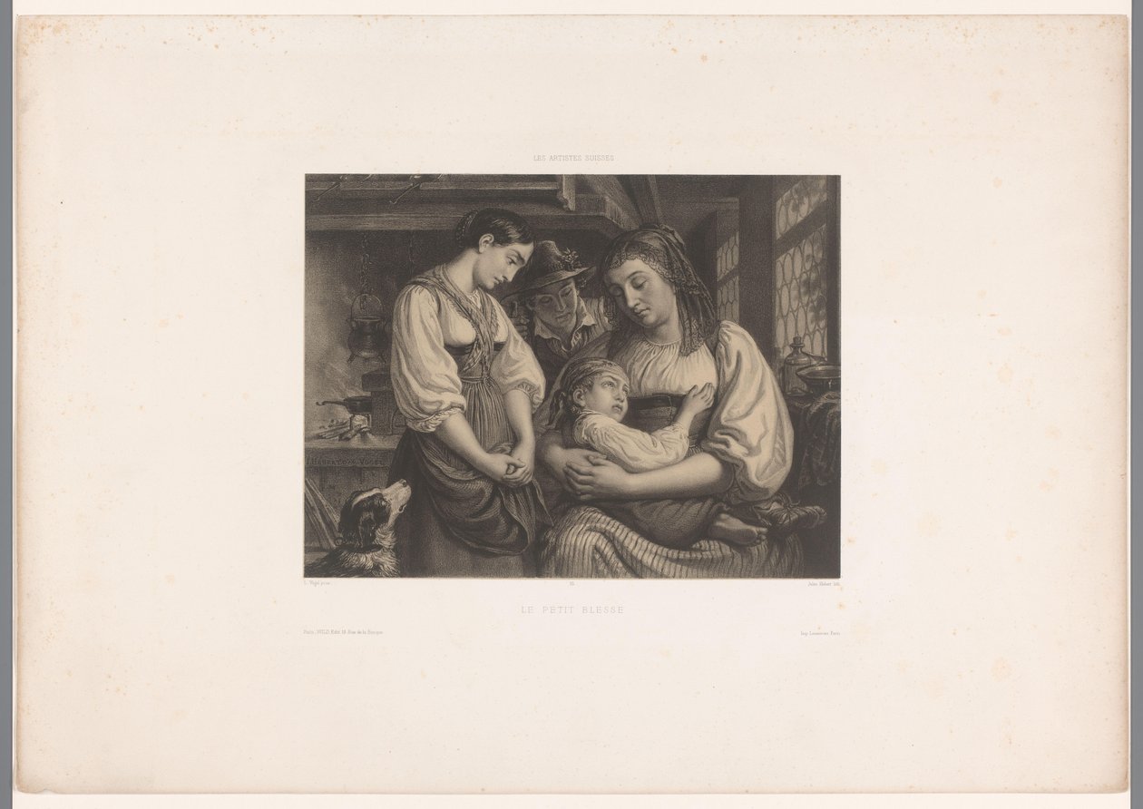 Mãe com criança ferida baleada
Le petit blessé (título sobre o objecto)
Artistas suíços (título da série)
Artistas suíços (título da série sobre o objecto) de Jules Hébert