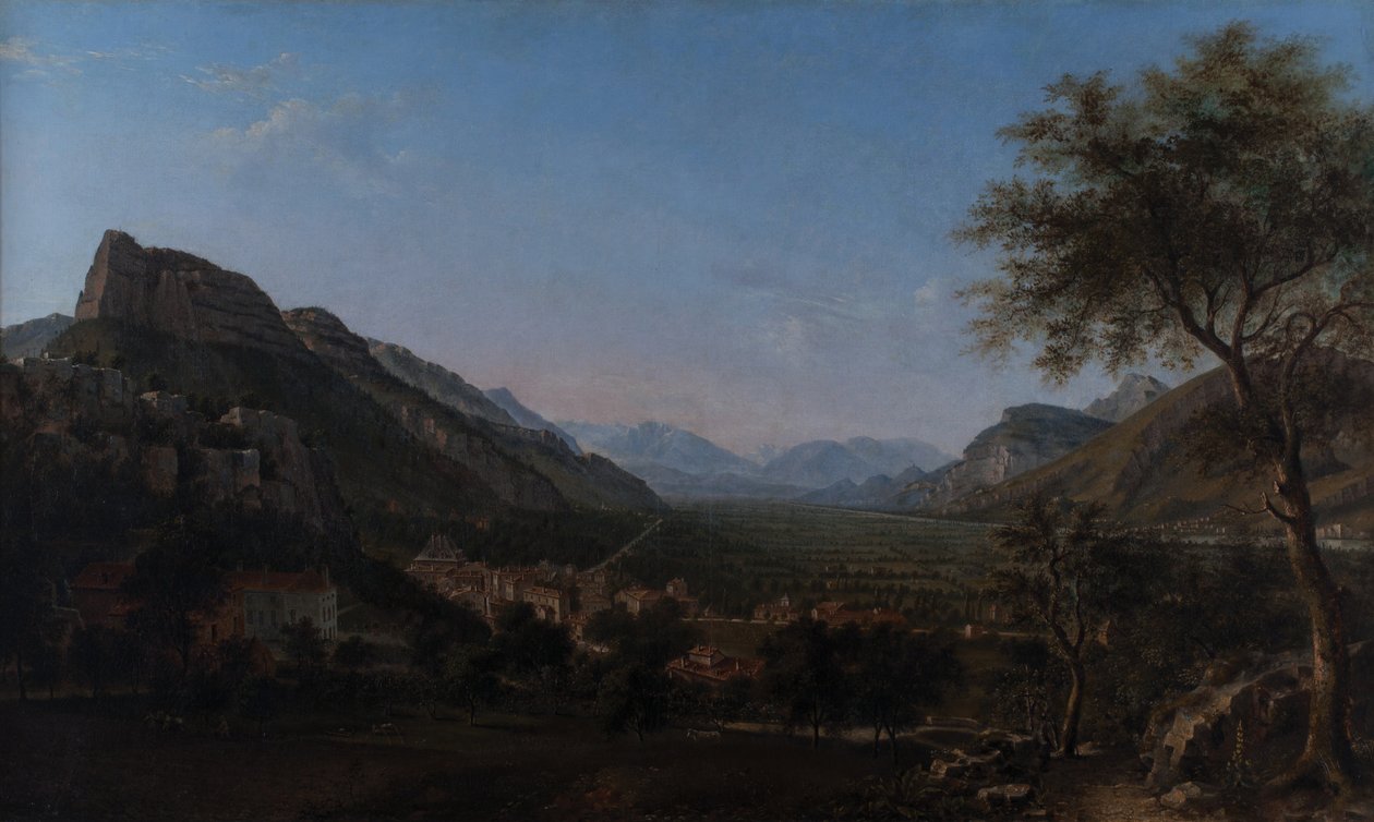 Voreppe e o vale do Isère 1853 (Óleo sobre tela) de Jules Jean Baptiste Guedy