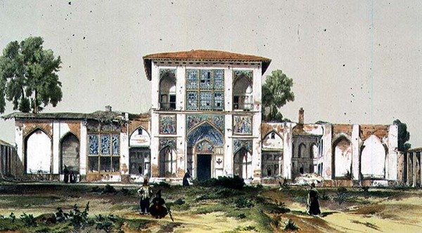 O Palácio Histórico de Asterabad, Pérsia, placa 84 de 