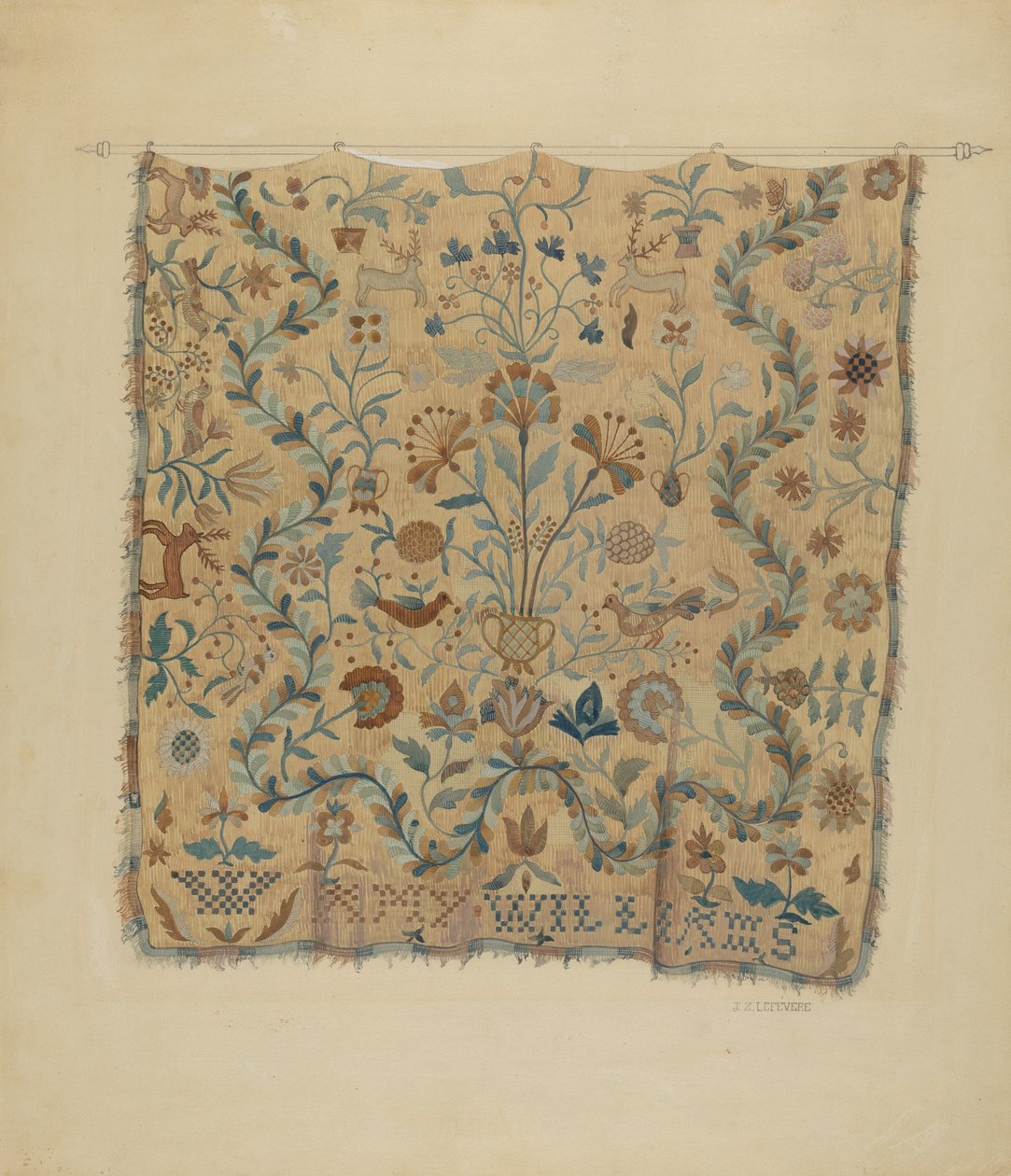 Coverlet bordado, c. 1936. de Jules Lefevere