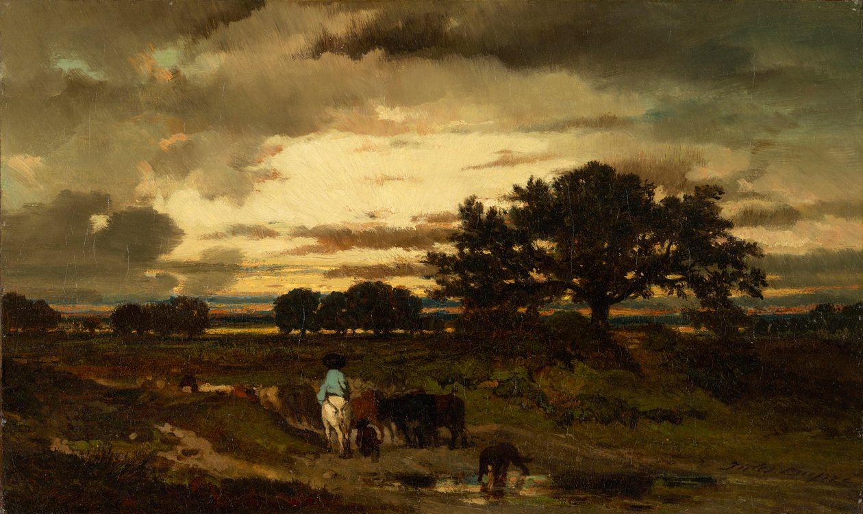 pôr do sol de Jules Louis Dupré