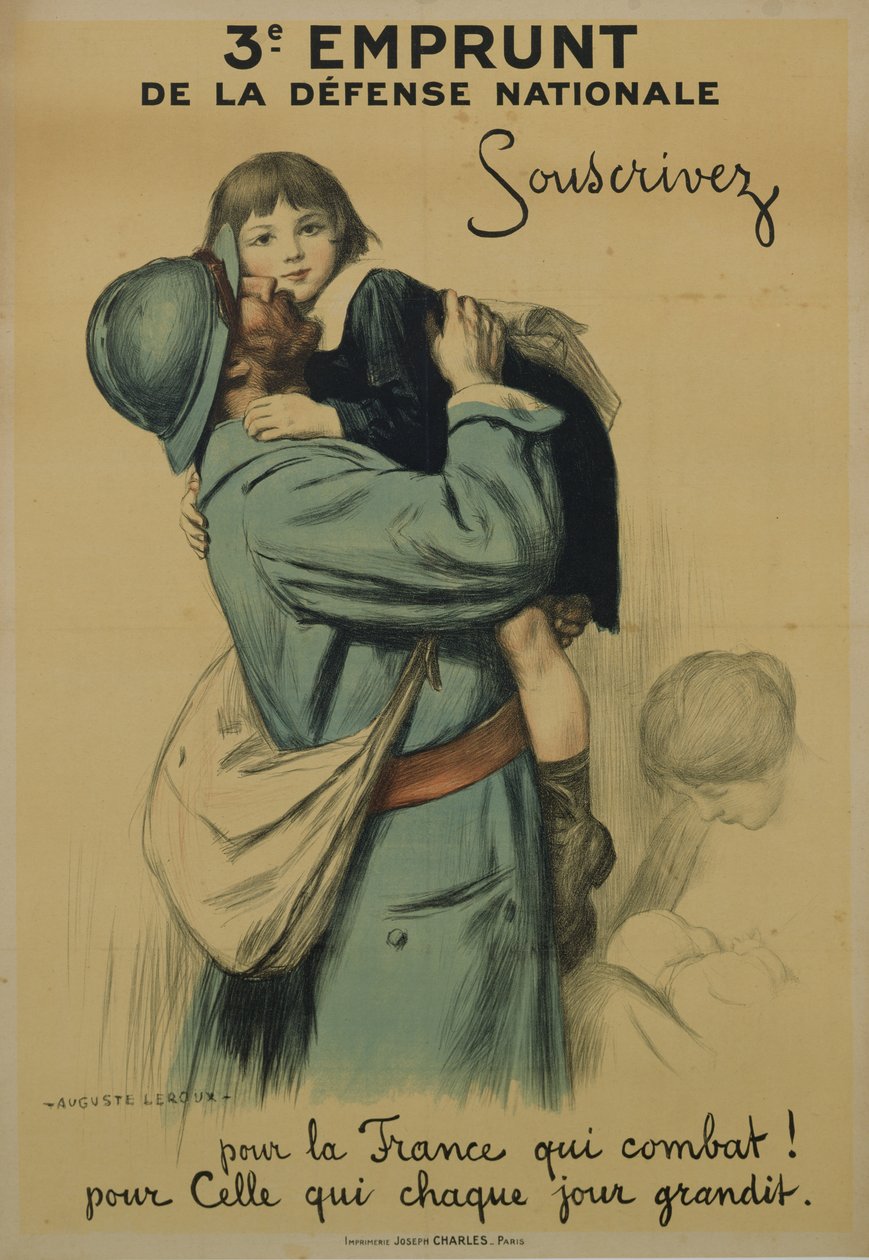 "Inscreva-se na França Combatente, que se torna maior a cada dia", cartaz de alistamento da Defence Nationale de Jules Marie Auguste Leroux