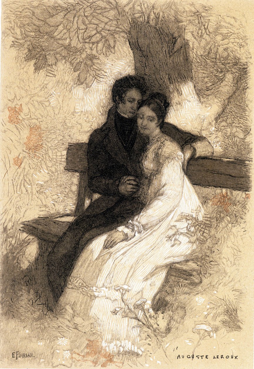 ilustração para Eugenie Grandet de Auguste Leroux (gravura) de Jules Marie Auguste Leroux