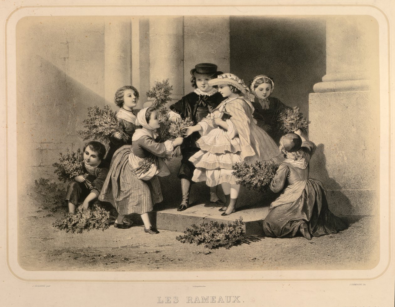 Domingo de Ramos, gravado por J. Champagne de Jules Marie Desandre