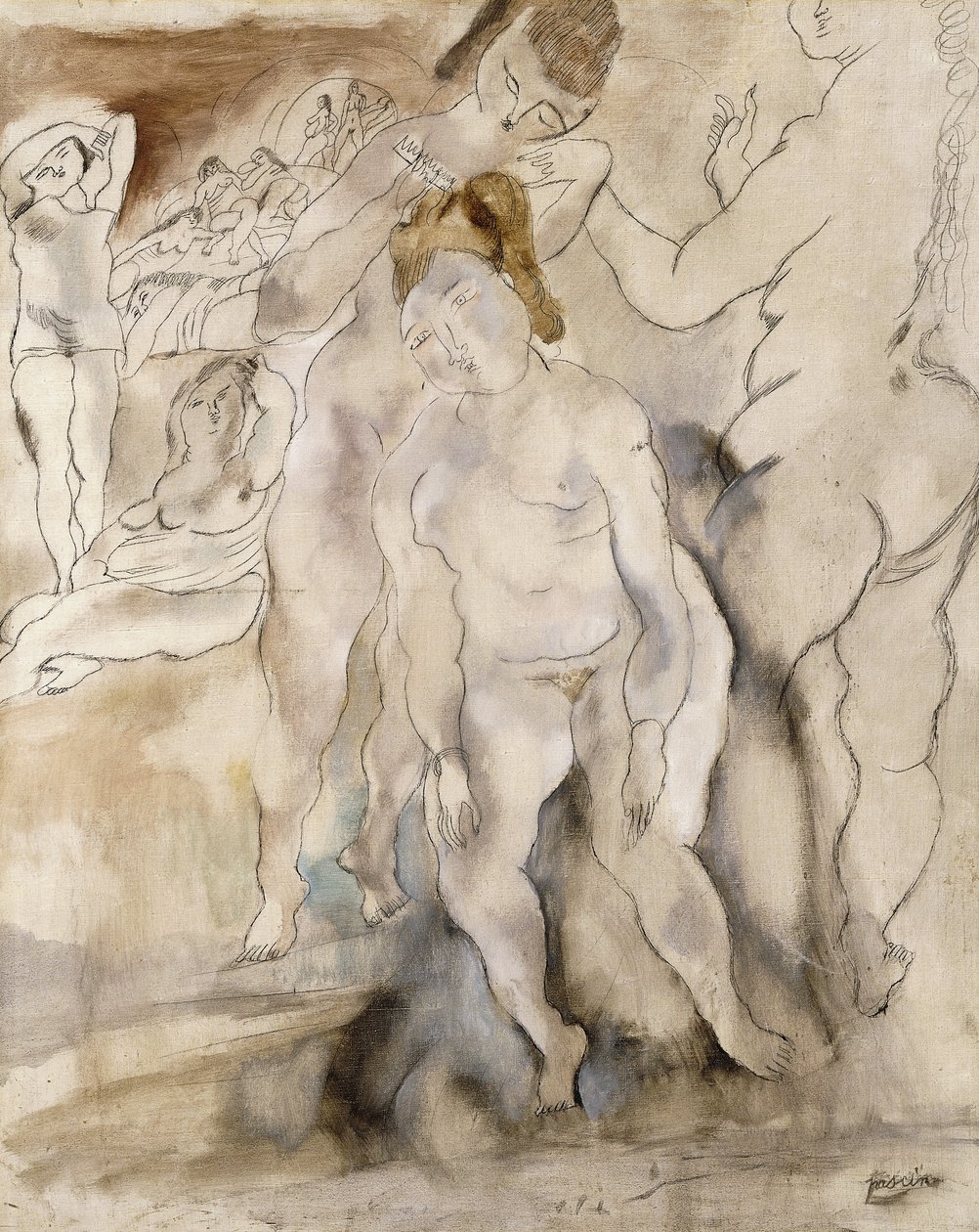 La Coiffure, 1924 de Jules Pascin