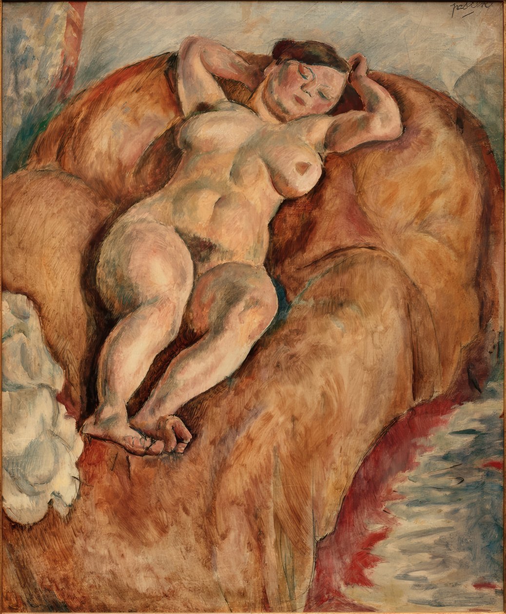 Mulher nua reclinada de Jules Pascin