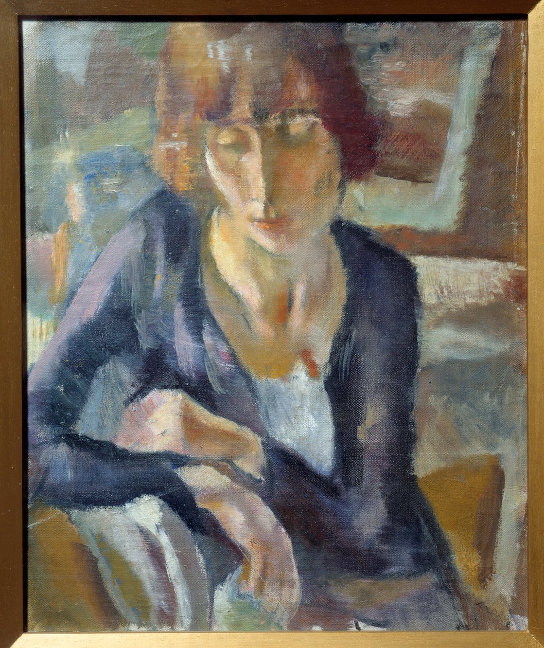 Retrato de Hermine David Pintura de Jules Pascin (1885-1930), 20 Century Sun. 0,52x0,43 m Lyon, Musee des Beaux Arts de Jules Pascin