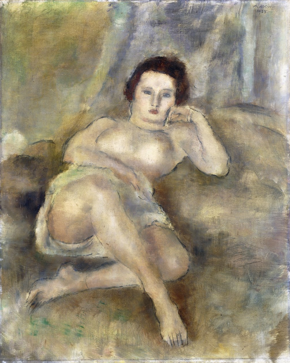 Garota reclinada, 1925 de Jules Pascin