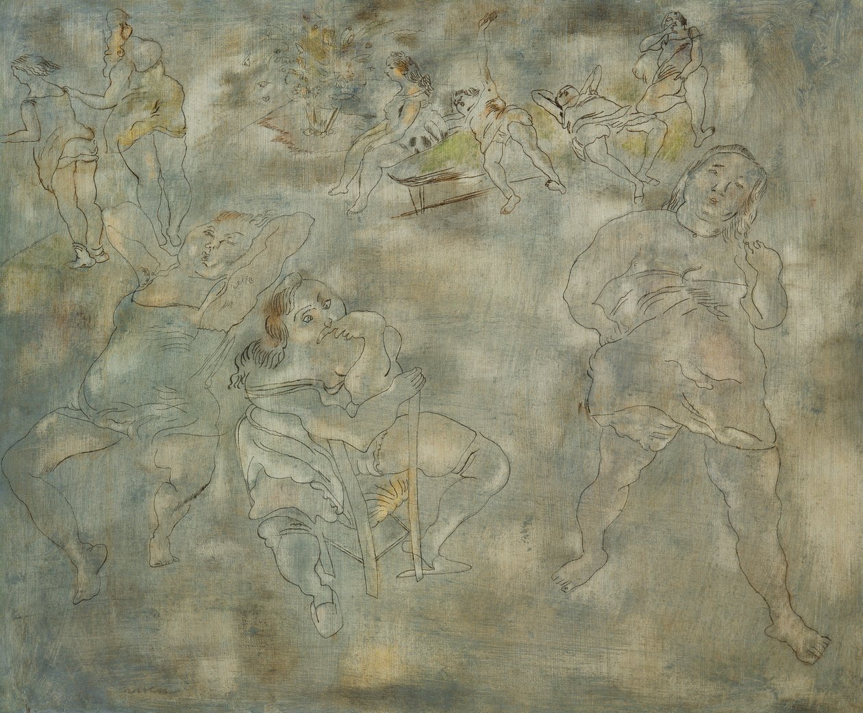 Os cativos; Les Captives, c.1923-25 de Jules Pascin