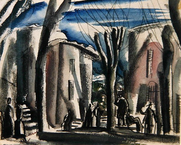 Tunes (carvão e aguarela sobre papel) de Jules Pascin