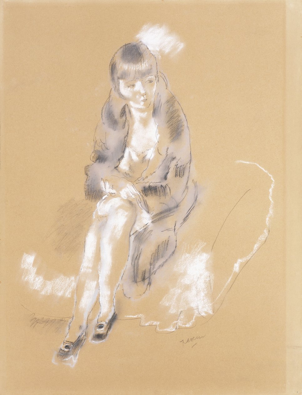 Mulher sentada, de Jules Pascin