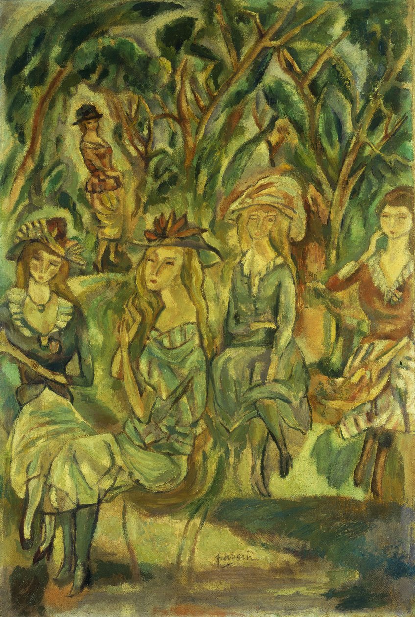 Mulheres no parque; Mulheres no parque, 1917 de Jules Pascin