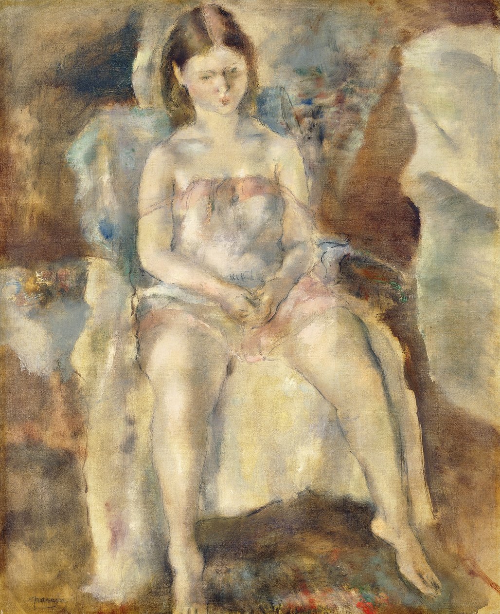Rapariga sentada de Jules Pascin