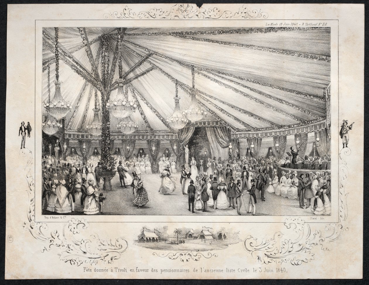 Festa dada em Tivoli em favor dos moradores da antiga lista civil em 3 de junho de 1840 de Jules Platier