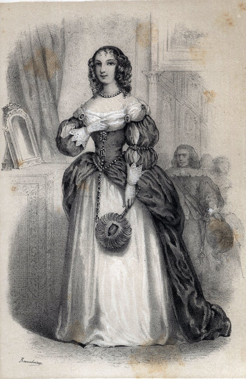 Retrato de Anne Marie de Gonzague de Cleves, Princesa Palatine de Jules and Raunheim Hermann David