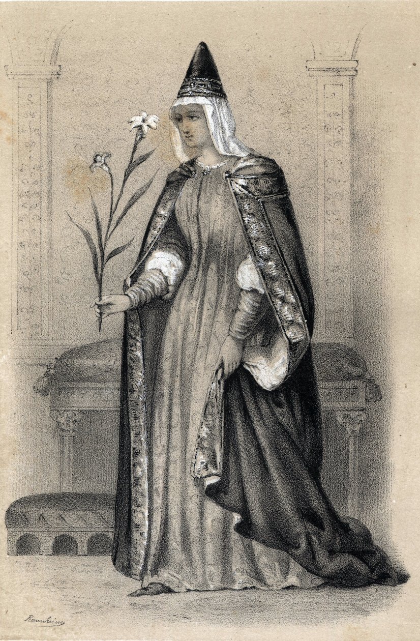 Retrato da Condessa Mathilde da Toscana, conhecida como Canossa de Jules and Raunheim Hermann David