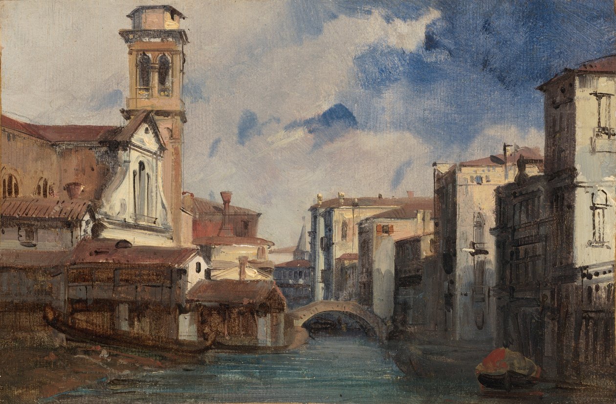 A Igreja de San Trovaso, Veneza de Jules Romain Joyant