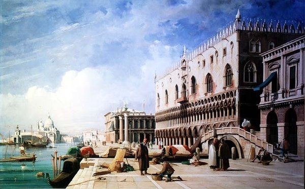 The Quayside, Veneza de Jules Romain Joyant