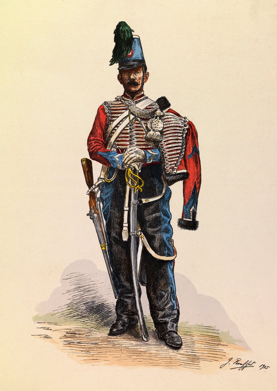 Retrato de um Brigadeiro Hussard de Jules Rouffet (1862-1931) cerca de 1845, Colecção privada de Jules Rouffet