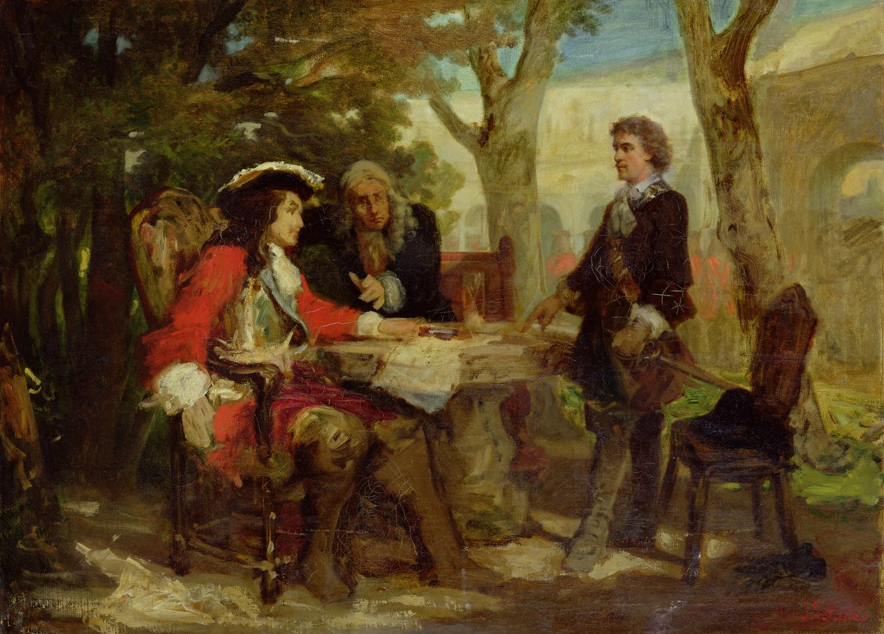 Encontro entre Jean Cavalier (1681-1740) e Claude Louis Hector (1653-1734) Duque de Villars de Jules Salles Wagner
