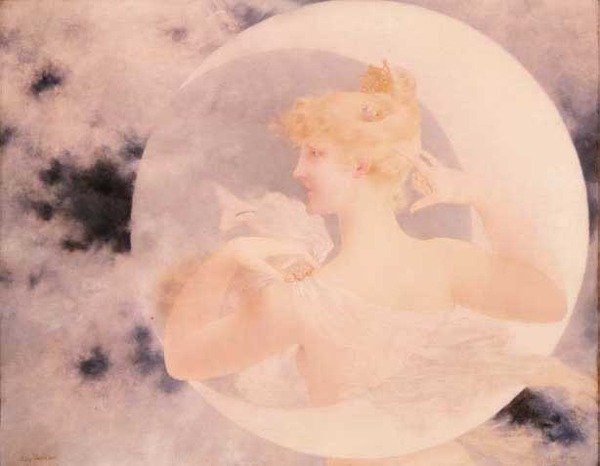 À Luz da Lua (óleo sobre tela) de Jules Verdier