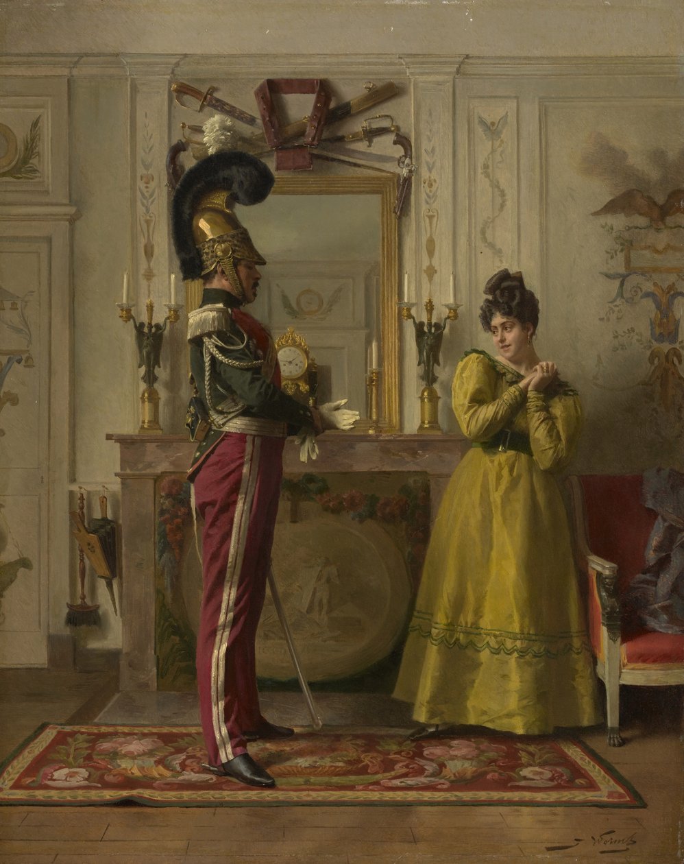 Partida para a revisão, c.1876 de Jules Worms