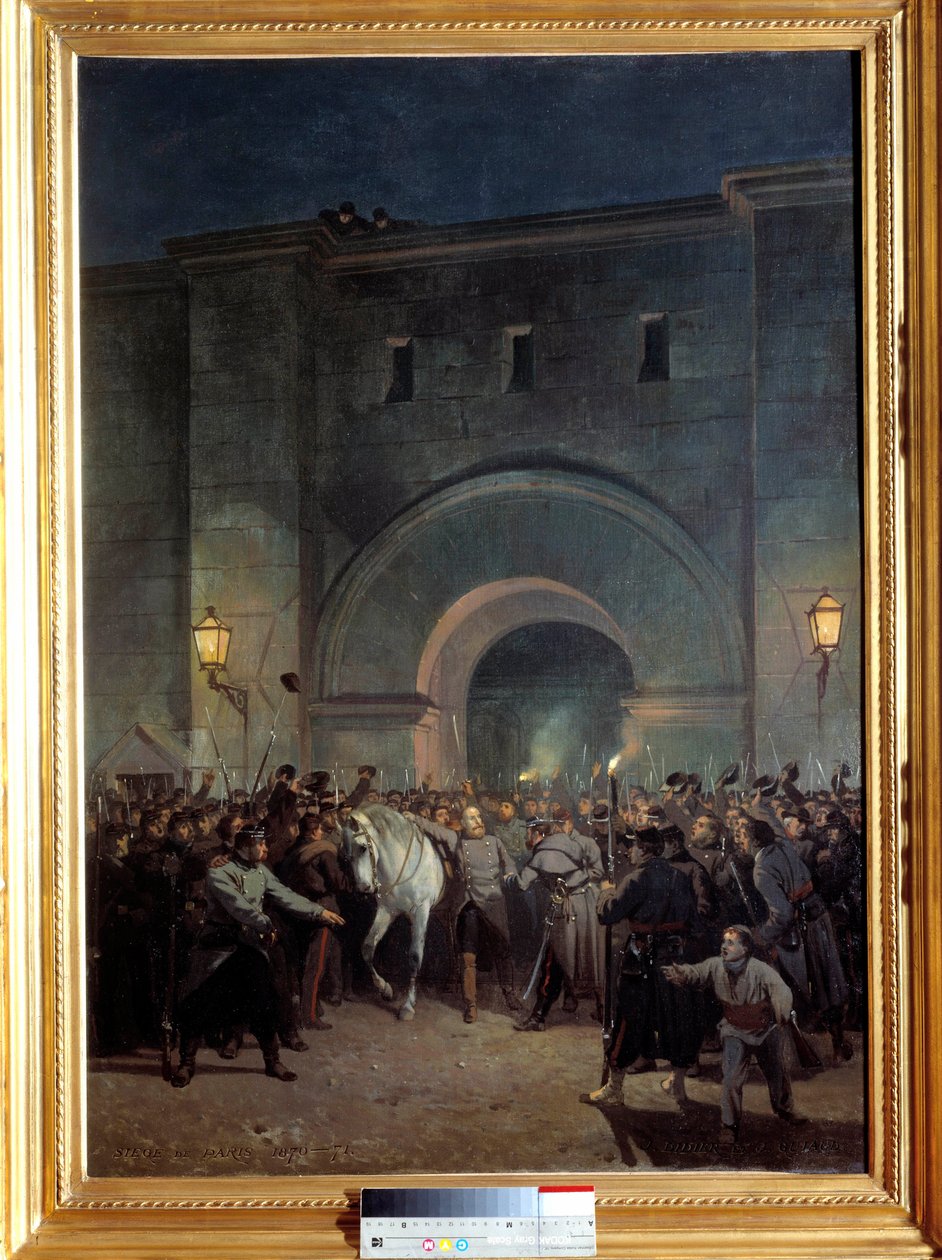 Delivrance dos prisioneiros de Mazas a 21 de Janeiro de 1871 Mazas era uma prisão perto de Lyon. Pintura de Jules Didier (1831-1892) e Jacques Guiaud (1811-1876) de Jules and Guiaud Jacques  Didier