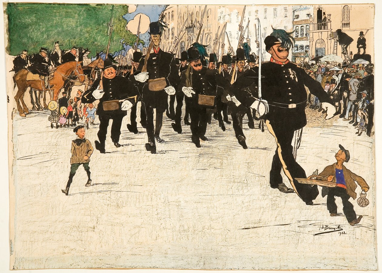 O Desfile da Patrulha de Vigilante em Gand de Jules de Bruycker