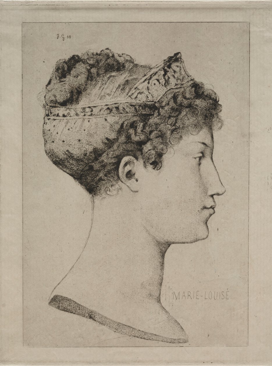Marie Louise no perfil de Jules de Goncourt