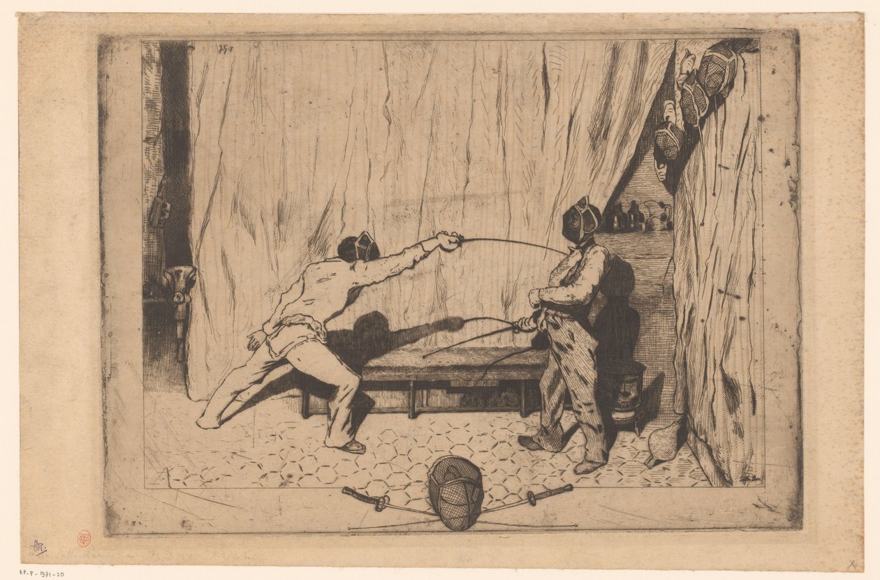 Dois esgrimistas em acção de Jules de Goncourt