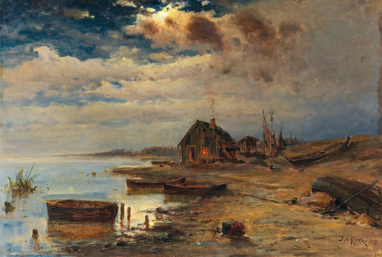 Humor da noite na costa do mar Báltico, 1907. de Juli Julievich Klever